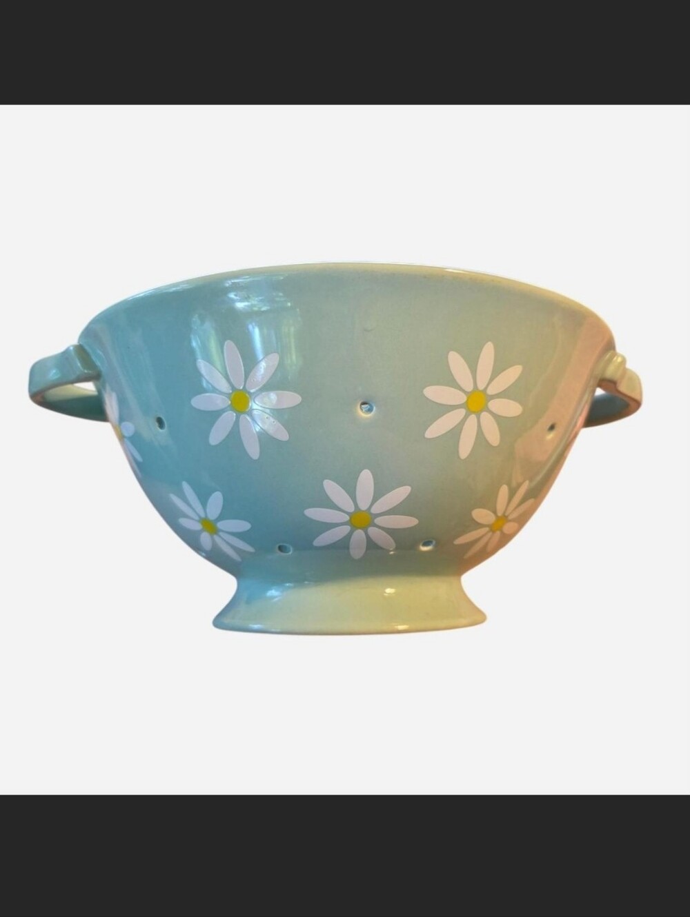 Teleflora Daisy Colander Ceramic 75 Annivesary Lmtd Edition Grandma Cottage VTG